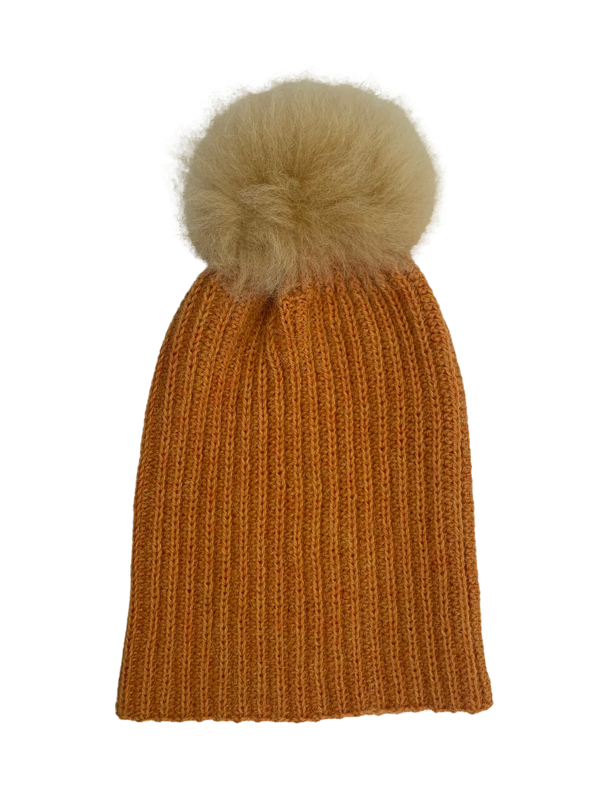 Wholesale Hats: Alpaca Fur Pom Pom Cable Hat