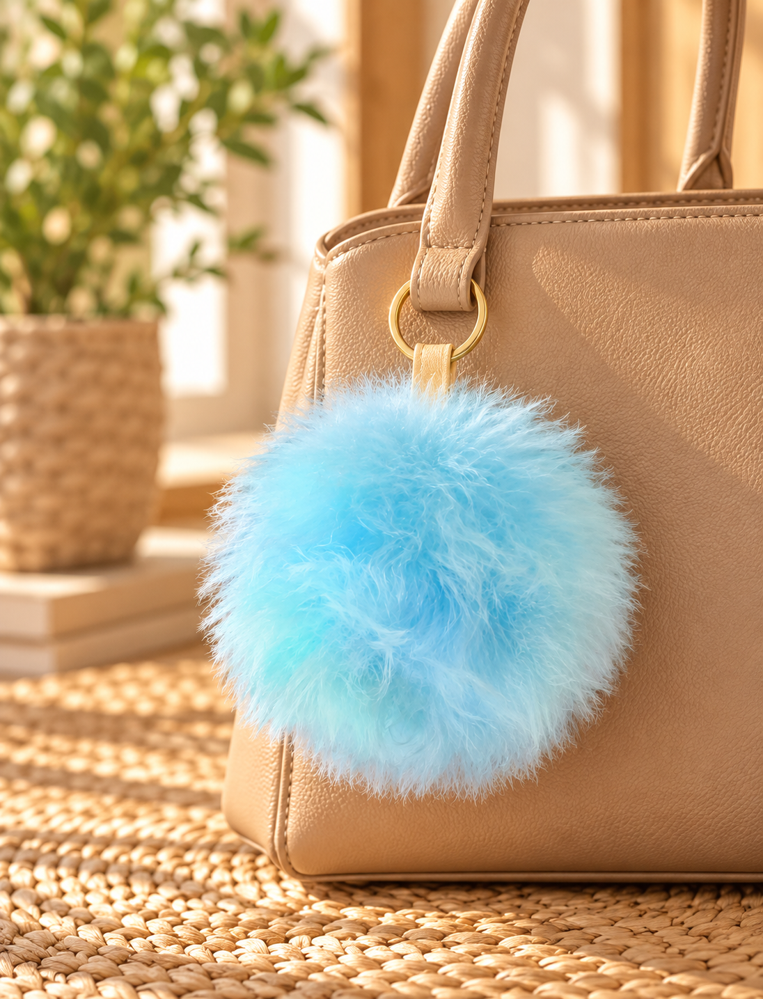 Puff Ball Keychain