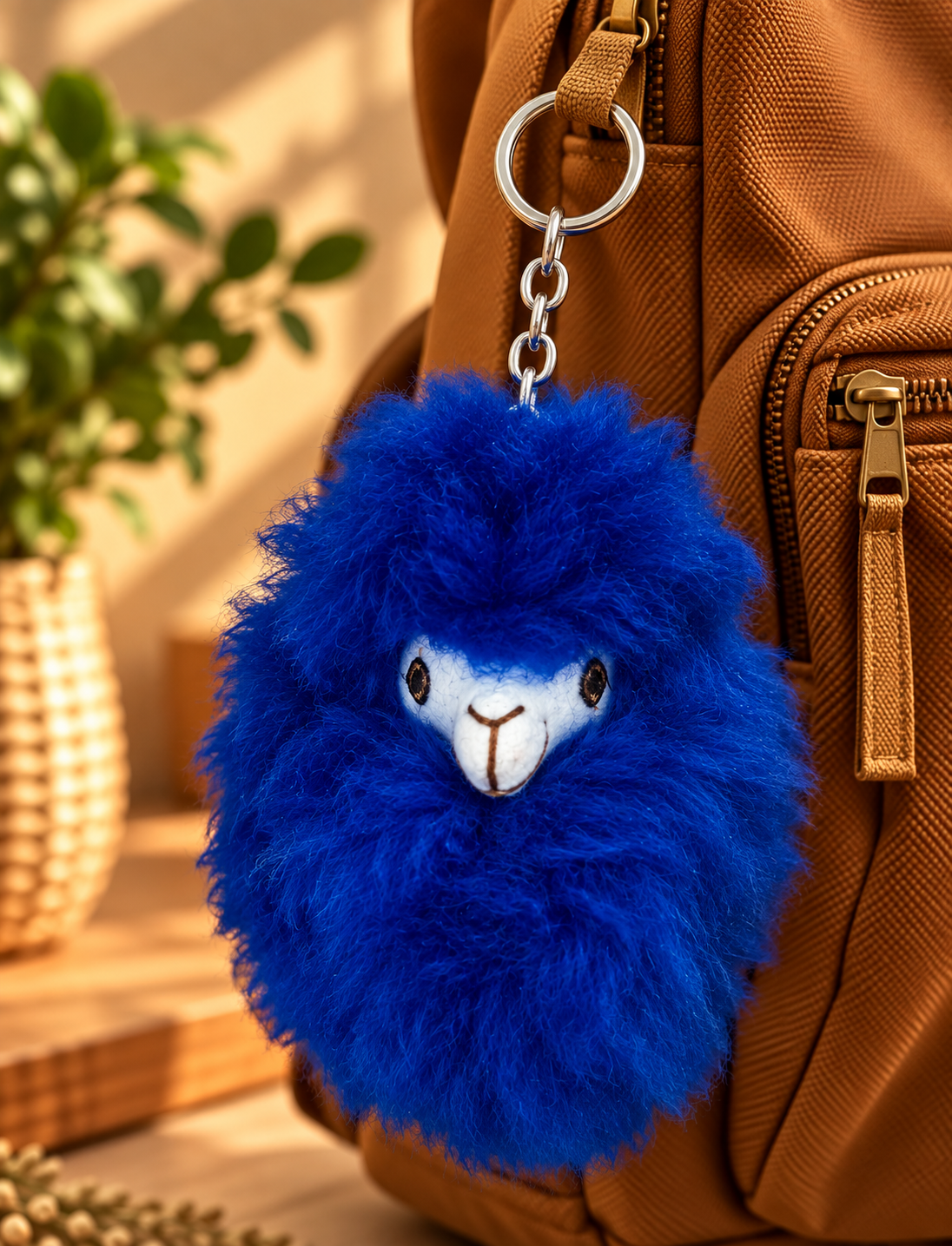 Alpaca Head Keychain