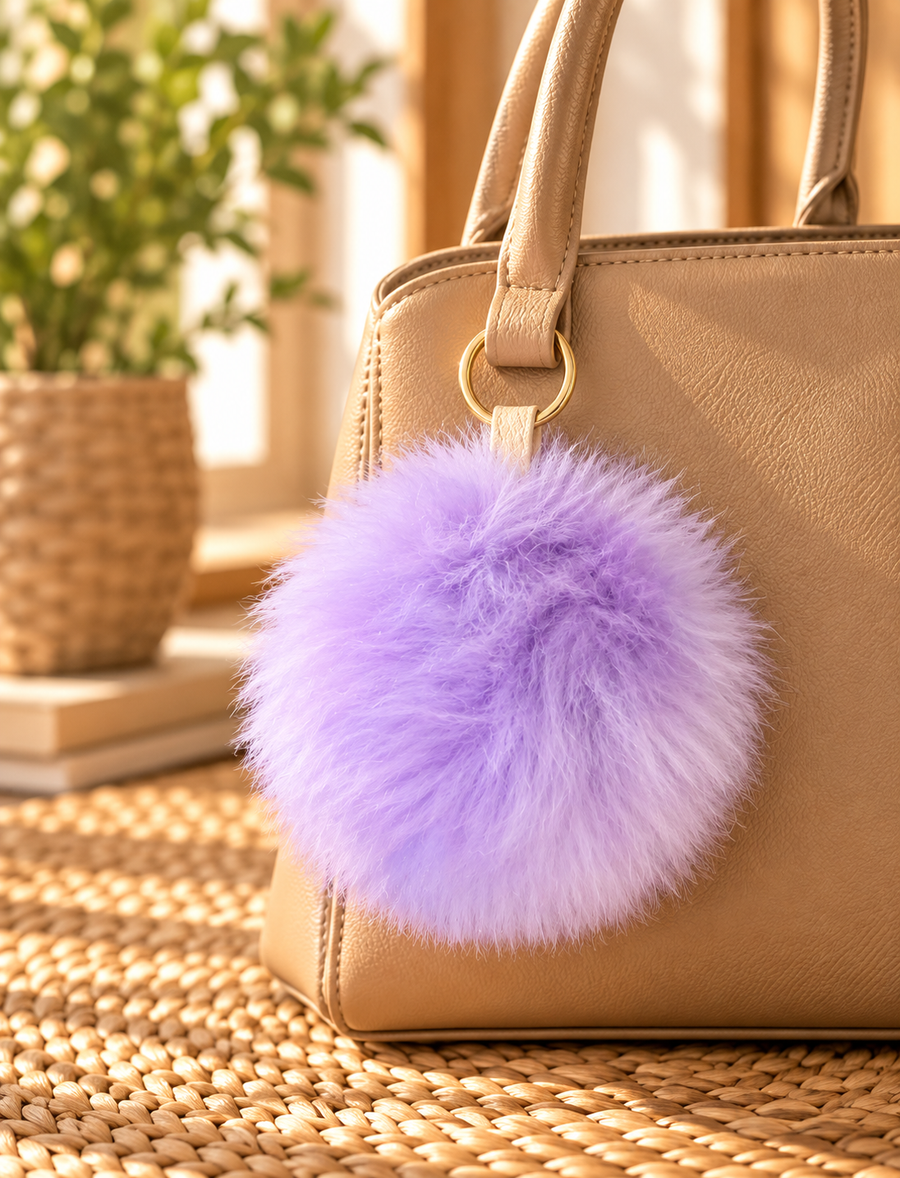 Puff Ball Keychain