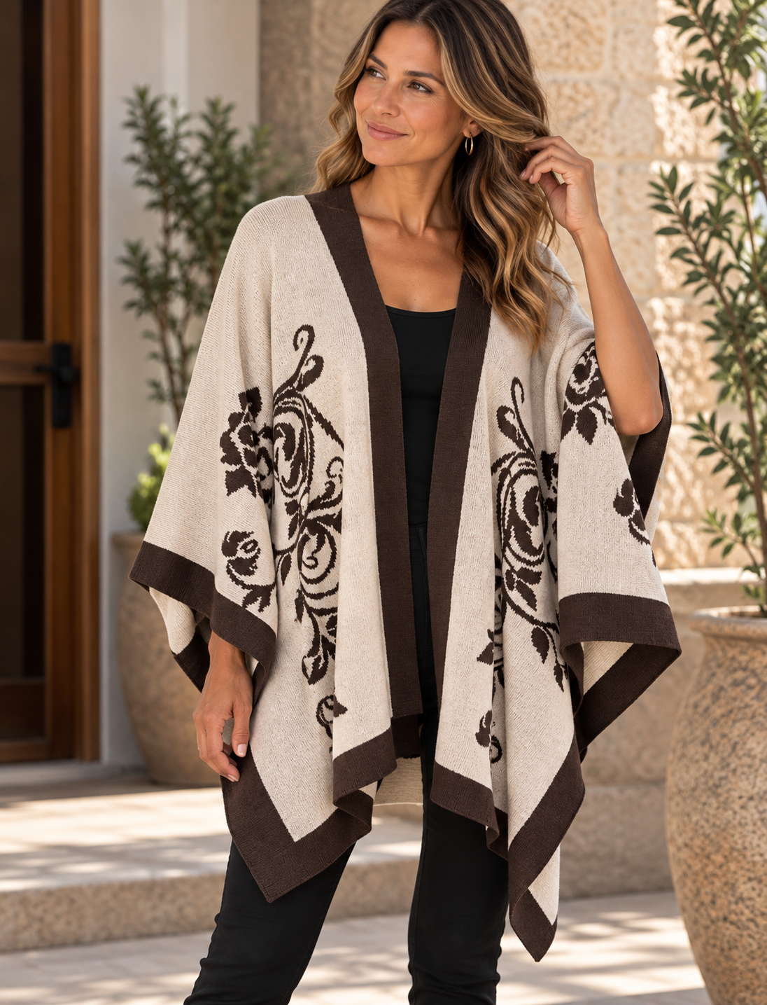 Blossom Reversible Ruana