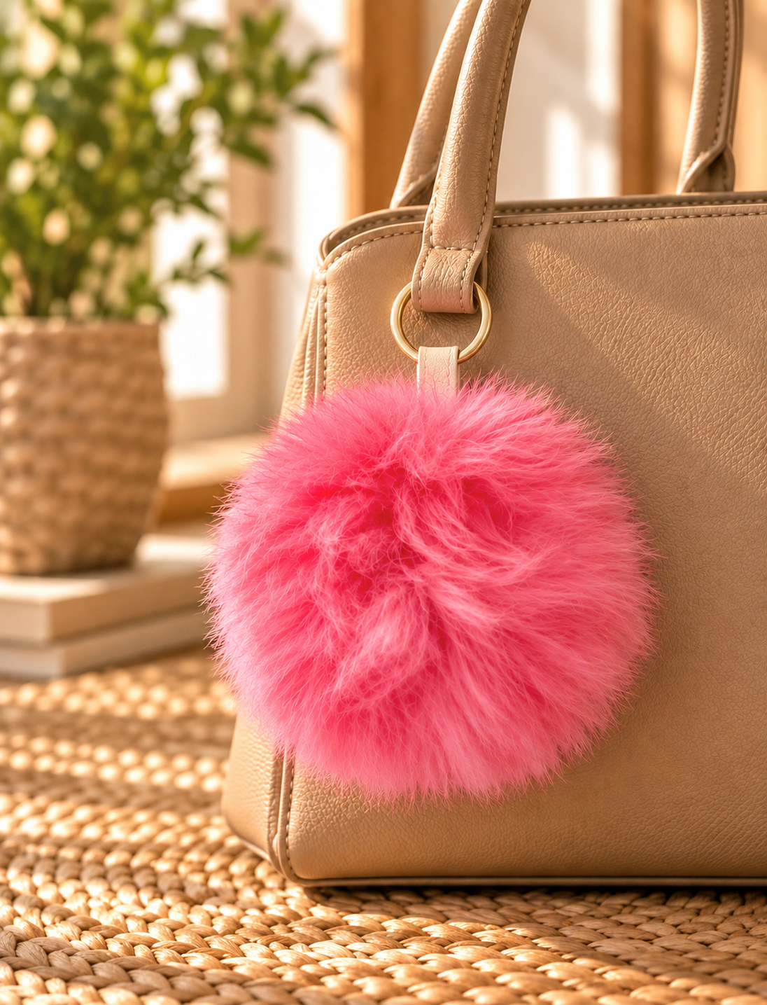 Puff Ball Keychain