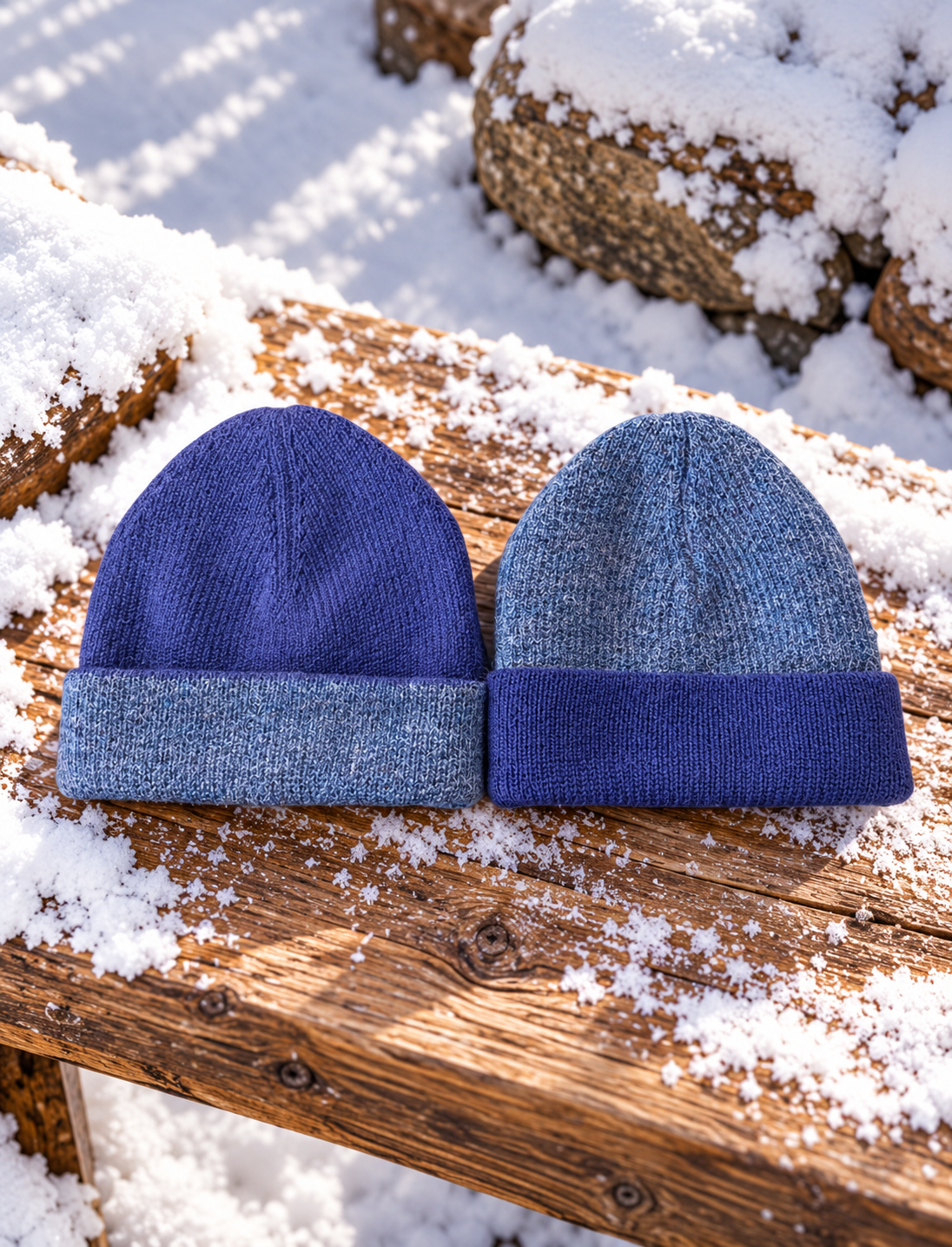 Reversible Knit Alpaca Hat