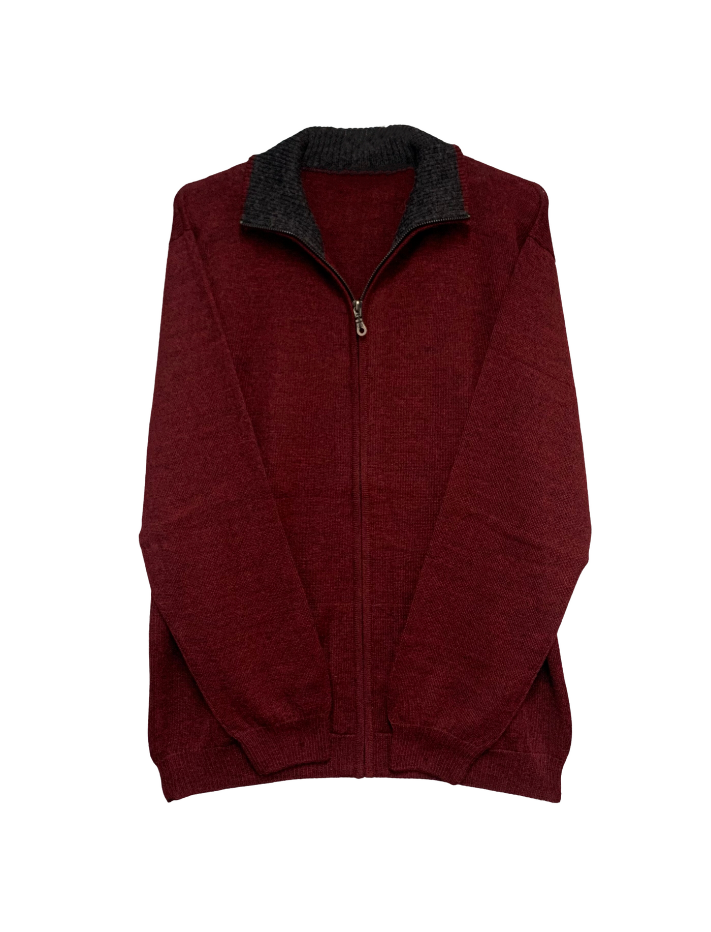 Unisex Solid Full Zip Sweater