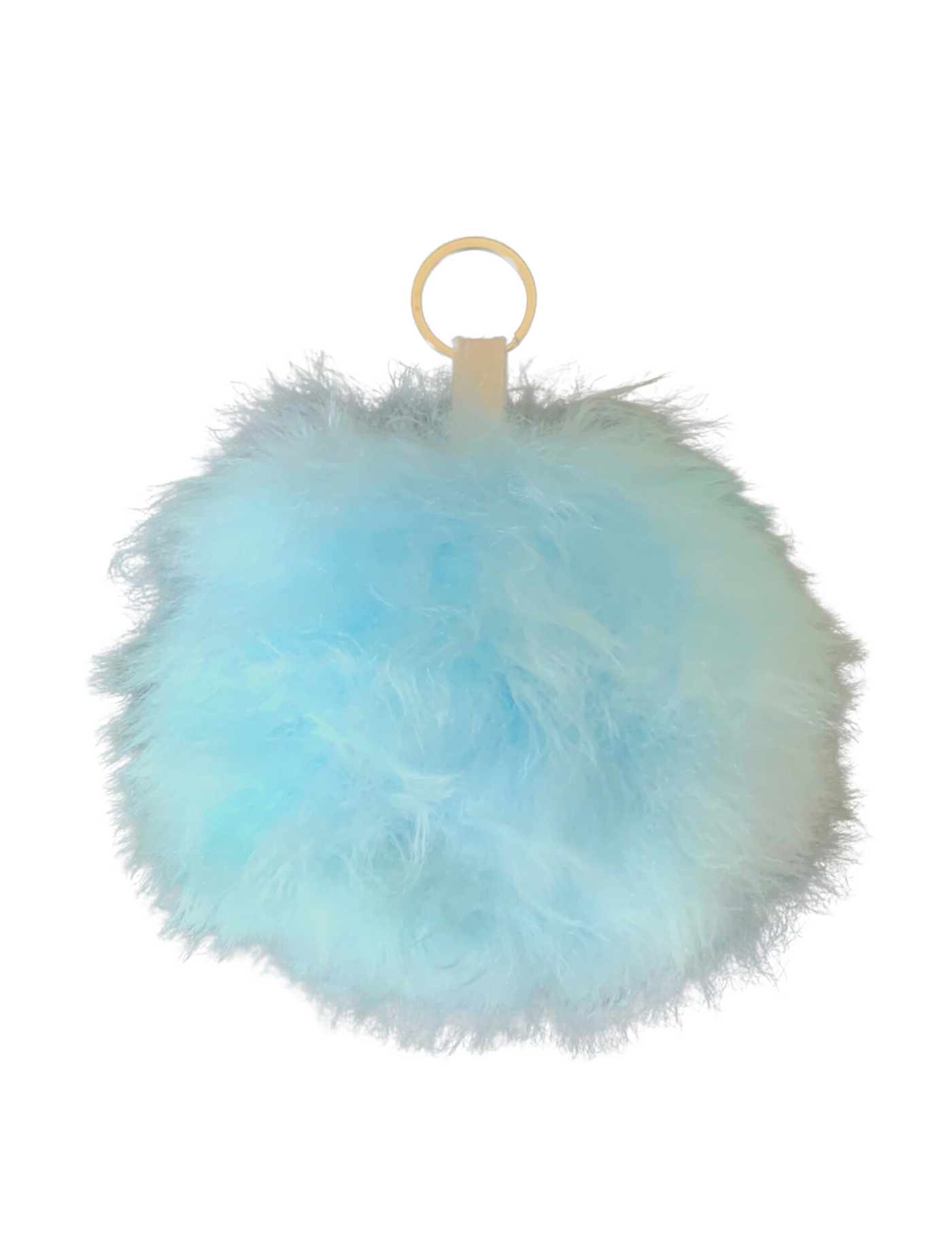 Alpaca Fur Keychain Sky Blue