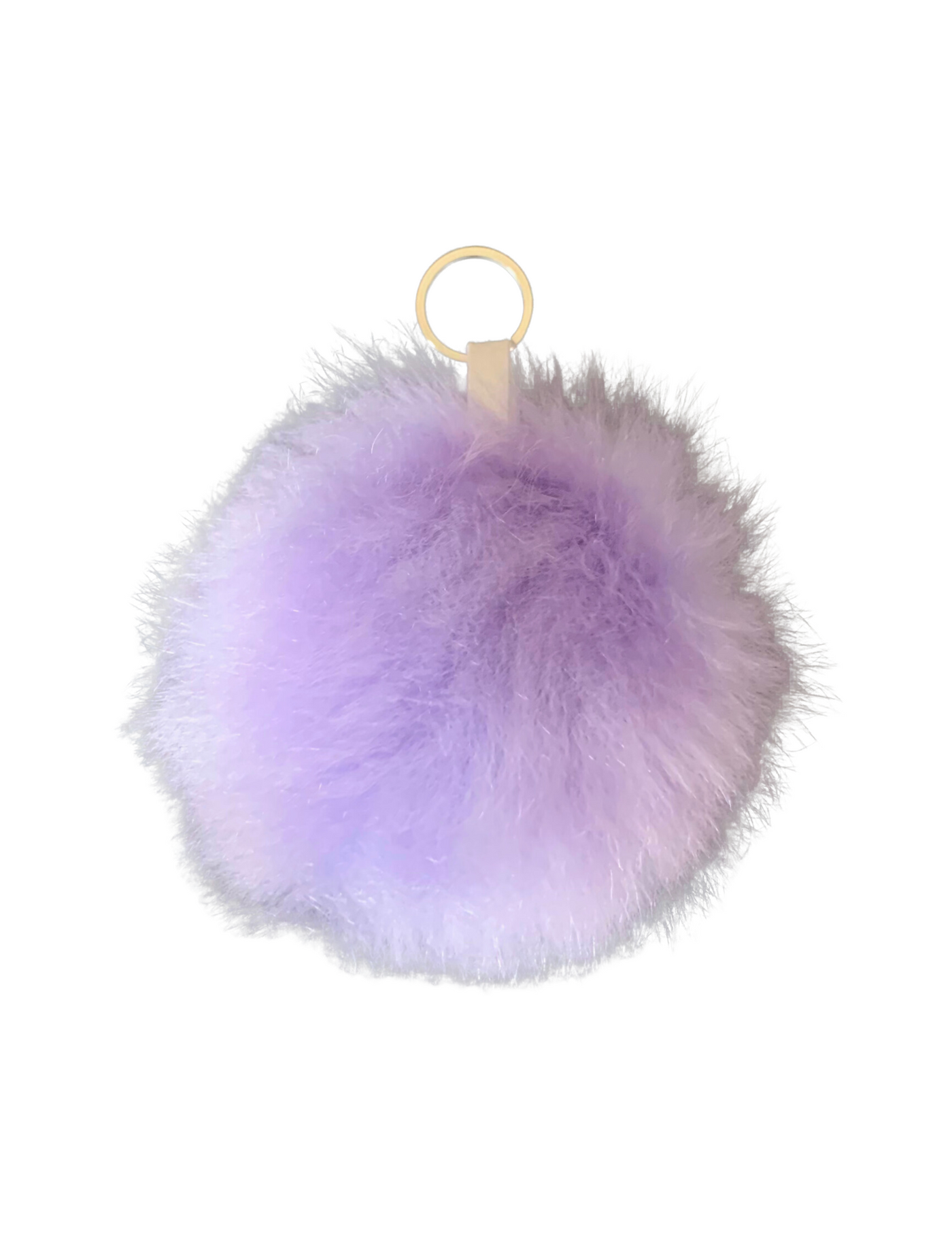 Alpaca Fur Keychain Lavender