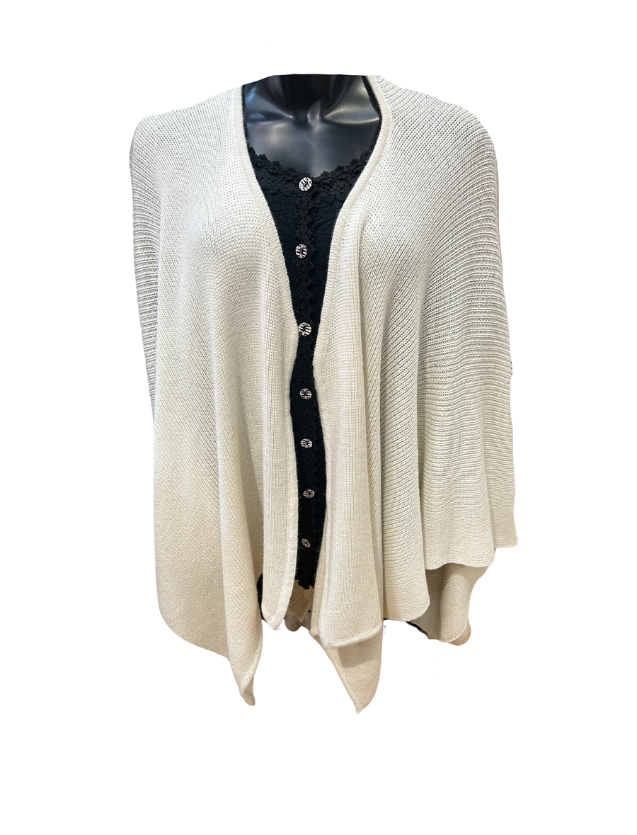 Knit Cream Ruana