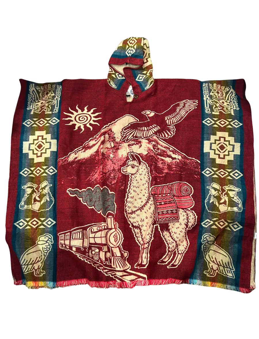 Unisex Hooded Cuzco Poncho