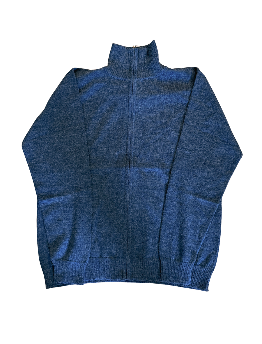 Unisex Solid Full Zip Sweater
