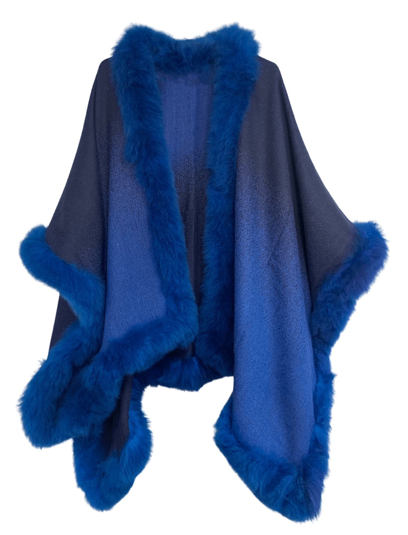 blue fur wrap