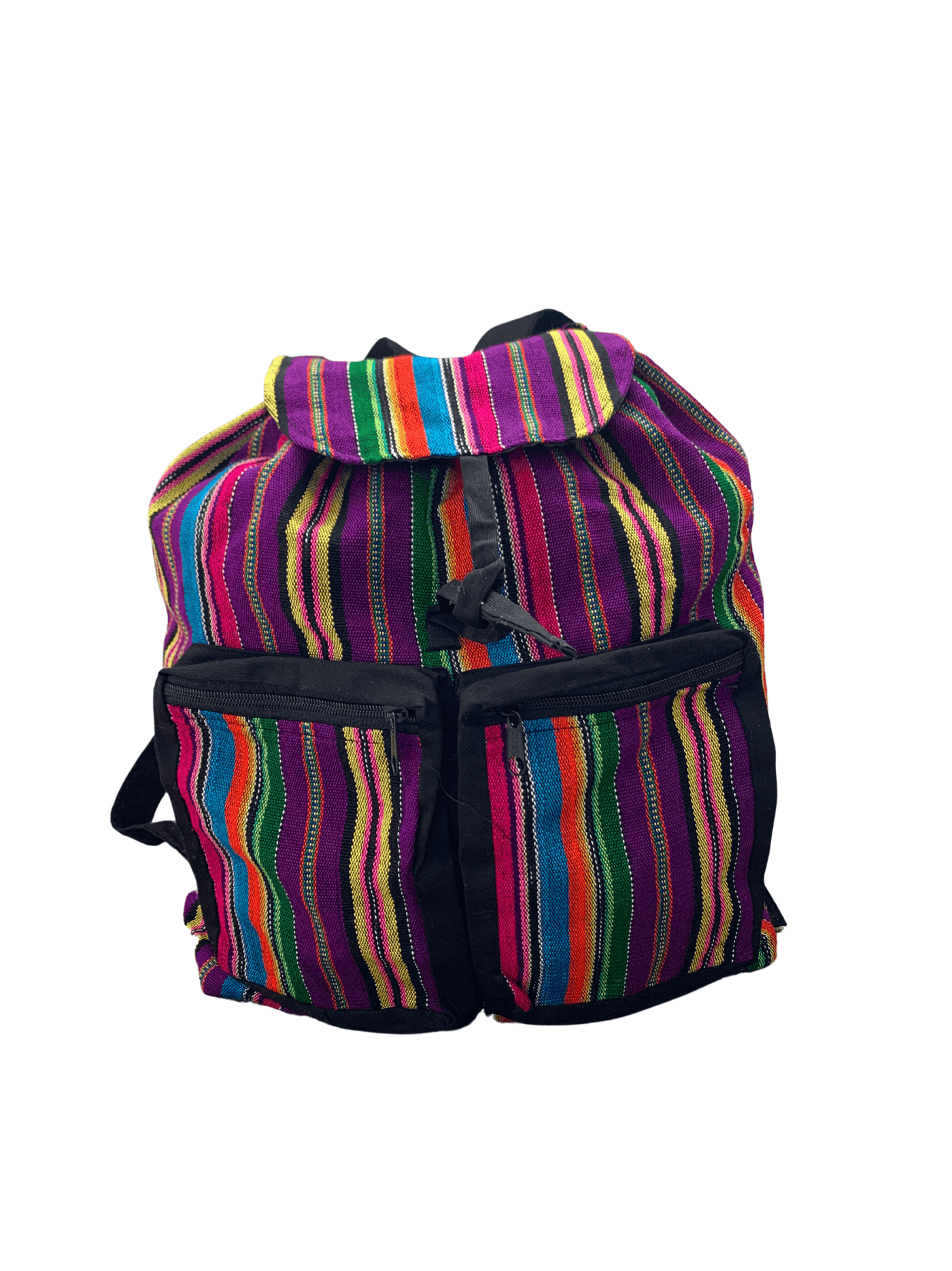 colorful purple rainbow backpack
